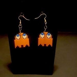 NTW PAC-MAN Orange Ghost Earring